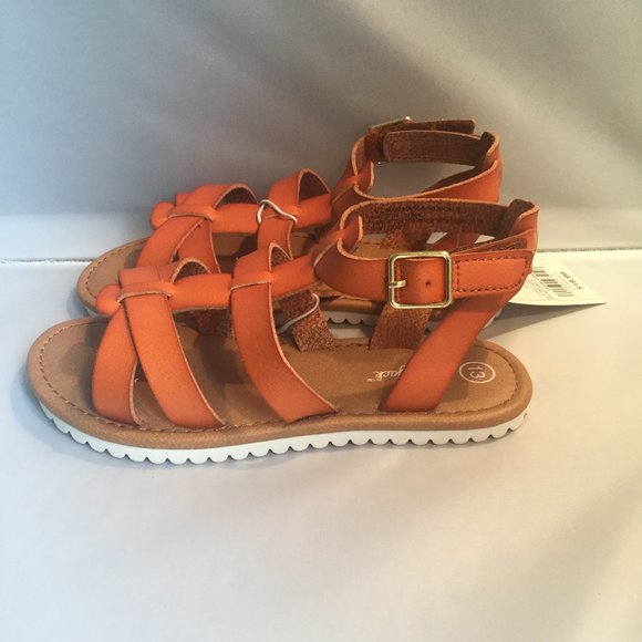 Cat & Jack Girls Mya Gladiator Sandals Cognac - Picture 3 of 4